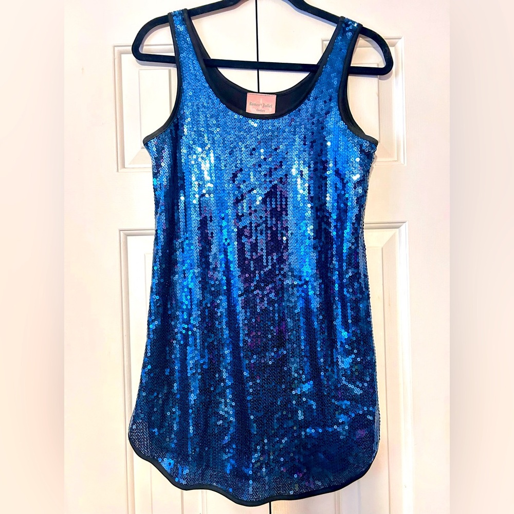 NWOT Blue Sequin Romeo & Juliet Couture Dress/ Tunic